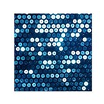  shiny blue sequins Small Satin Scarf (Square)