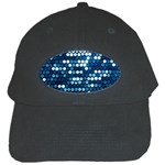  shiny blue sequins Black Cap