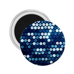  shiny blue sequins 2.25  Magnet