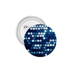  shiny blue sequins 1.75  Button