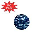  shiny blue sequins 1  Mini Button (100 pack) 