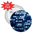  shiny blue sequins 2.25  Button (100 pack)