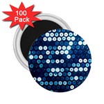  shiny blue sequins 2.25  Magnet (100 pack) 