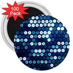  shiny blue sequins 3  Magnet (100 pack)