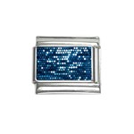  shiny blue sequins Italian Charm (9mm)