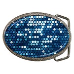  shiny blue sequins Belt Buckle