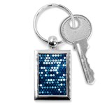  shiny blue sequins Key Chain (Rectangle)