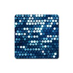  shiny blue sequins Magnet (Square)