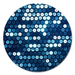  shiny blue sequins Magnet 5  (Round)