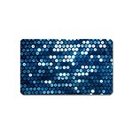  shiny blue sequins Magnet (Name Card)