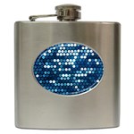  shiny blue sequins Hip Flask (6 oz)