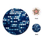  shiny blue sequins Playing Cards (Round)