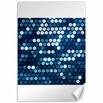  shiny blue sequins Canvas 12  x 18 