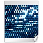  shiny blue sequins Canvas 16  x 20 