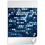  shiny blue sequins Canvas 24  x 36 