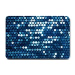  shiny blue sequins Small Doormat