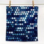  shiny blue sequins Face Towel