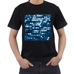  shiny blue sequins Men s T-Shirt (Black)