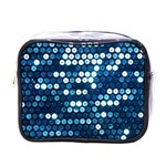  shiny blue sequins Mini Toiletries Bag (One Side)