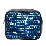  shiny blue sequins Mini Toiletries Bag (Two Sides)