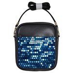  shiny blue sequins Girls Sling Bag