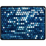  shiny blue sequins Fleece Blanket (Large)