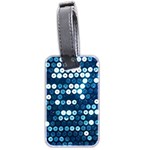  shiny blue sequins Luggage Tag (two sides)