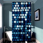  shiny blue sequins Shower Curtain 36  x 72  (Stall)