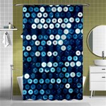  shiny blue sequins Shower Curtain 48  x 72  (Small)