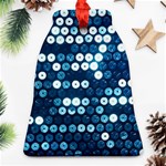  shiny blue sequins Ornament (Bell)