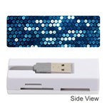  shiny blue sequins Memory Card Reader (Stick)