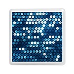  shiny blue sequins Memory Card Reader (Square)