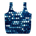  shiny blue sequins Full Print Recycle Bag (L)