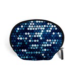  shiny blue sequins Accessory Pouch (Small)