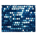  shiny blue sequins Double Sided Flano Blanket (Large)