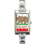 Calexit Rectangle Italian Charm Watch