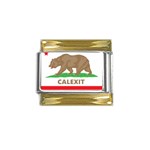 Calexit Gold Trim Italian Charm (9mm)