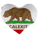 Calexit Large 19  Premium Flano Heart Shape Cushion