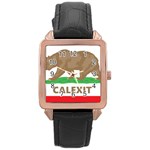 Calexit Rose Gold Leather Watch 