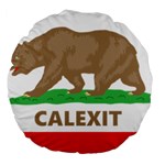 Calexit Large 18  Premium Flano Round Cushion 