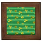 St Patricks Golden Shamrocks Framed Tile