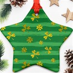 St Patricks Golden Shamrocks Ornament (Star)