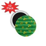 St Patricks Golden Shamrocks 1.75  Magnet (10 pack) 