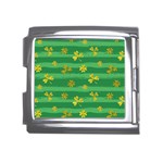 St Patricks Golden Shamrocks Mega Link Italian Charm (18mm)