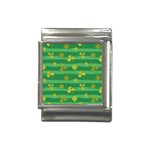 St Patricks Golden Shamrocks Italian Charm (13mm)