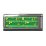 St Patricks Golden Shamrocks Superlink Italian Charm (9mm)