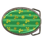 St Patricks Golden Shamrocks Belt Buckle