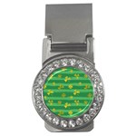 St Patricks Golden Shamrocks Money Clip (CZ)