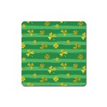 St Patricks Golden Shamrocks Magnet (Square)