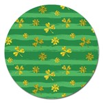 St Patricks Golden Shamrocks Magnet 5  (Round)